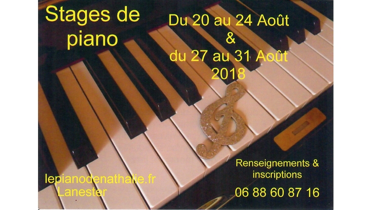 Stages de Piano – Août 2018